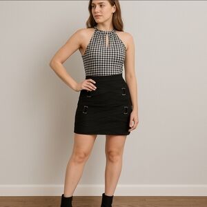 Rock & Republic Rosalie Bandage Buckle Skirt Cynical Black 0
